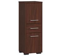 AKORD | Columna de baño Fin 85 | 30x85x30 cm, Peso 25 kg | 2 Puertas y 1 Cajón | Mueble Moderno | Mueble de Pared | Armario Cerrado en el Suelo | También Adecuado como Armario Colgante | Wengé