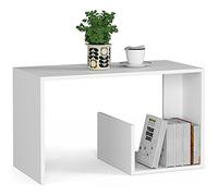 AKORD | Mesa de Centro de Madera Paul | Mesa de café | Mesa de Centro de Sala de Estar | Mesa Baja Moderna | Consola de Entrada | Decoración del hogar | 80 x 45 x 40 cm | Blanco