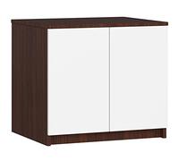 AKORD | módulo Superior de Armario | Aumenta la Capacidad del Armario | Armario de 2 estantes y 2 Puertas | Resistente | Fácil de Montar | 60x51x55 cm | Wengé