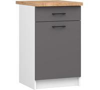 AKORD Mueble bajo de cocina OLIWIA 50 cm | con 1 puerta y 1 cajón | armarios de cocina | espacioso | para cocina pequeña | para una cocina | ancho 50 x alto 85 x profundidad 46 cm | peso 27,40 kg |