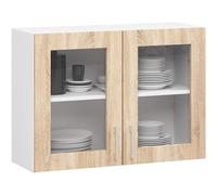 AKORD Mueble de cocina Lima, funcional, duradero, diseño moderno, para cocinas grandes y pequeñas, fácil de limpiar, se puede combinar con otros muebles de la serie, color blanco, roble Sonoma