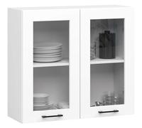 AKORD OLIWIA Armario de cristal colgante 80 cm, 2 estantes y 2 puertas, muebles de cocina
