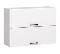 AKORD OLIWIA G2 - Armario colgante de cocina (80 cm, con 2 puertas, espacioso, para una cocina pequeña, como parte de un conjunto, 80 x 58 x 30 cm, 21,60 kg), color blanco y blanco