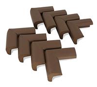 AKORD Paquete de 8 protectores de esquina de seguridad para bebés para muebles de escritorio, color marrón
