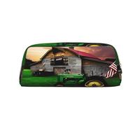 AkosOL Old Tractor Photo Farm - Estuche para lápices de PVC, pequeño y simple, gran capacidad, puede acomodar 30 bolígrafos, forro acolchado para proporcionar una protección segura para los artículos,
