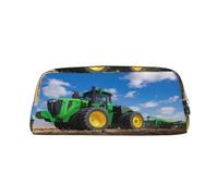 AkosOL Tractor Farm - Estuche para lápices de PVC, pequeño y simple, gran capacidad, puede acomodar 30 bolígrafos, forro acolchado para proporcionar una protección segura para los artículos, Gold,