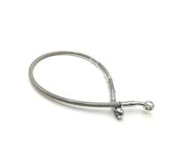 AKOUFALL Motocicleta Latiguillo Freno Mangueras Aceite Trenzadas para Motocicleta Tubo Línea para ATV Solo Cable Trenzado Plateado Manguera Freno Tubo Banjo 300-2200MM Y 10mm(700MM-Silver)