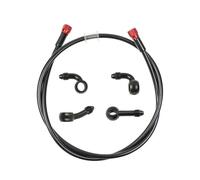 AKOUFALL Motocicleta Latiguillo Freno Quitar Banjo Motocicleta Hidráulica Acero Inoxidable Trenzado Línea De Freno Tubo Aceite Fluido Moto Manguera Freno ATV Street Dirt Pit Bike(500mm)