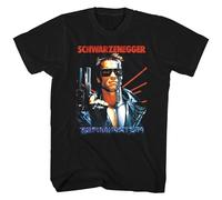 AKOXBFH Terminator Schwarzenegger Movie Poster Men's T Shirt Black3XL