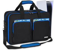 AKOZLIN Bolsa de viaje acolchada compatible con PS5/PS5 Pro Console PlayStation 5, monitor, auriculares, juegos, cargador y estuche de almacenamiento de accesorios