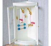 Akozon 1/12 Mini Casa de Muñecas de Madera, Accesorio, Cuarto de Baño, Ducha, Modelo para Muñecas