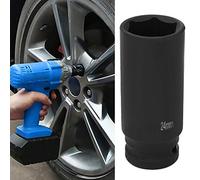 Akozon 1/2 Pulgada Métrica de Impacto Profundo Set de 21 Mm, 22 Mm, 24 6 Puntos de Acero de Servicio Pesado (24 mm)