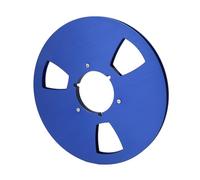 Akozon 1/4 Pulgadas de 10.5 "Vacá 3 Agujeros de Aluminio Aleación de Aluminio Reel For Reel To Cape Players, para (BLUE)