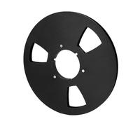 Akozon 1/4 Pulgadas de 10.5 "Vacá 3 Agujeros de Aluminio Aleación de Aluminio Reel For Reel To Cape Players, para (BLACK)
