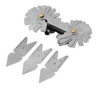 Akozon 1 Calibrador de Paso de Rosca de Tornillo de 52 Hojas, 2 Piezas de 60°, 1 Juego de Herramientas de Calibre Central de 55°, Pieza de Paso de Rosca, 2 Piezas de de Central de 60° para