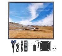 Akozon 1 Monitor portátil de 19 Pulgadas, Pantalla táctil resistiva de 1280 x 1024 Pulgadas, Pantalla táctil Industrial Totalmente metálica para HDMI VGA AV BNC USB (G19CrV59) (100-240 V) (Enchufe