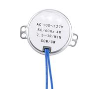 Akozon 1 Motor Síncrono AC 100-127 V 4 W 50/60 Hz CCW/CW Motorreductor para Electrodomésticos, Robótica y Proyectos de Bricolaje (2,5-3 RPM)