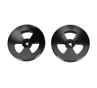 Akozon 1 par de Adaptadores de Eje óptico Nab Hub de 1/4 Pulgadas para Studer ReVox, Akai - Abridor de Cinta de Carrete a Carrete con Base Pulida de Aluminio para Carga Universal (Black)