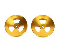 Akozon 1 par de Adaptadores de Eje óptico Nab Hub de 1/4 Pulgadas para Studer ReVox, Akai - Abridor de Cinta de Carrete a Carrete con Base Pulida de Aluminio para Carga Universal (Gold)