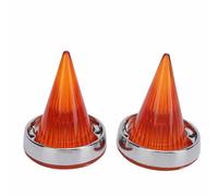 Akozon 1 par de Señales de Giro de la Motocicleta Cubierta de Reemplazo del Marco Chapado para Señales de Giro Plano de 3-1/4 Pulgadas Patrimonio 1986-2016 (#2)