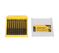 Akozon 10 Brocas con Punta de Lanza Angular, Hexagonal, Aleación Dura, a Prueba de óxido, para Azulejos, Ladrillo, Vidrio, Cerámica, Madera, Hormigón, Mármol, Placas Finas de Hierro