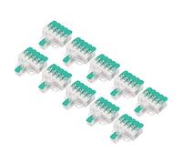 Akozon 10 PCS 1 en 5 Out Conector de Alambre de Empalme Eléctrico Conector de Cable de Empalme Rápido 41A 450V para Conexiones Eléctricas Eficientes