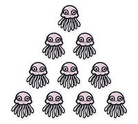 Akozon 10 PCS Jellyfish Bordery Pathings de Tela Auto Adhesivo Parches Decorativos para Ropa, Bufandas, Zapatos, Sombreros y Accesorios