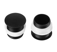 Akozon 10 Piezas de 28 Mm Tornillo en la Cubierta del Botón Negro para los Juegos de Ade