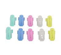 Akozon 10 Piezas de Tejido de Tejido de de Plástico de los Dedos de Hilo de Plástico, Guías de Hilo Brillantes para Tejer sin Costuras en Casa