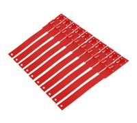 Akozon 10 Uds. Bandas de Collares de Identificación de Vaca Anillos de Marcado de Ganado de Plástico para Ganado, Animales de Granja Seguros, Ligeros, 4 Opciones de Color (Rojo)