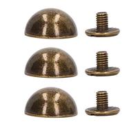 Akozon 100 Juegos de Remaches de Champiñones de 12 Mm de Cabeza Redonda, Anti -óxido para Ropa Punk, Zapatos, Bolsos y Collares de Mascotas (Latón Antiguo)