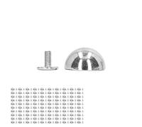 Akozon 100 Juegos de Remaches de Champiñones de Alta Dureza de 12 Mm, Cabezas Redondas de Deco de Deco para Ropa Punk, Zapatos, Bolsos y Collares de Mascotas (SILVER)