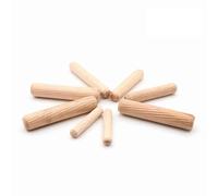 Akozon 100 Pasadores de Madera Estriados para Muebles, Gabinetes, Bordes Biselados, Forzados Uniformemente, Carpintería de Bricolaje, Reparación de Gabinetes, Construcción de Modelos (8mm x 40mm)