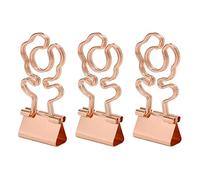 Akozon 100 Pcs Mini Clips de Carpeta en Forma de Abrazaderas de Metal Fuertes para Organización y Manualidades de Oficina (oro rosado)