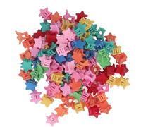 Akozon 100 Pinzas para el Pelo con Forma de Estrella de Colores, Pequeños Accesorios para el Pelo de Colores Surtidos para Niñas y Niños, Pinzas para el Pelo Fáciles de Usar