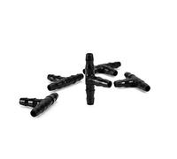 Akozon 100 Uds. Conectores de Montaje de Manguera de Púa de Tubo T de Riego por Goteo para de Riego de Jardín-Compatible con Tubos de 4mM7mm