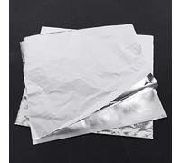 Akozon 100 Uds. Envoltura de Papel de Aluminio Grueso 25 Duty BBQ Papel de Aluminio para Hornear para Asar Asar Cocinar Calor y Antiadherente