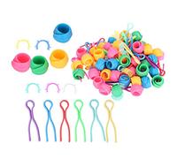 Akozon 100pcs Clips de Soporte de Bobina de Silicona y Organizadores de Spool de Hilos de Plástico para Costura y Bordado