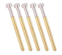 Akozon 100pcs Pogo Pin de la Cabeza Plana de la Sonda de la Sonda de Latón de la de Resorte, 2,36 Mm0.1in de Diámetro del Tubo, de Prueba de PCB de 34 Mm1.3in