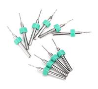 Akozon 10pcs 2 Flautas de Carburo de Carburo de Carbón de Alta Precisión de Acero Tungsteno Fresado CNC (2 cuchillas de 1,5 mm (10 piezas))