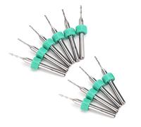 Akozon 10pcs 2 Flautas de Carburo de Carburo de Carbón de Alta Precisión de Acero Tungsteno Fresado CNC (2 cuchillas de 2,4 mm (10 piezas))