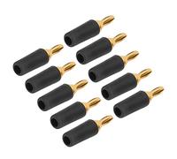 Akozon 10pcs J.10007 Conectores de Instrumento de Servicio de Plátano de Latón de Dorado de 2.5 Mm (Black)