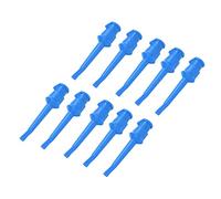 Akozon 10pcs J.30007 Clips de Gancho de Prueba Multímetro Soldadura de Gancho de Prueba Electrónica para de Voltaje y Diagnóstico de Circuitos (BLUE)