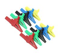 Akozon 10pcs J.60039 Clips de Prueba de Potencia Tipo de Seguridad Profesional Resbalas de Prueba con Conector de 4 Mm para Instrumentos Electrónicos y Eléctricas