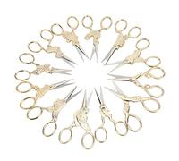 Akozon 12 Piezas Vintage Menos de Bordado de Acero Kit Diseño Chino del Zodiaco, Tijeras de la Punta Puntiaguda Puntiaguda
