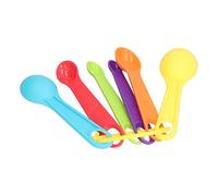 Akozon 12 Unids/set Tazas y Cucharas Medidoras Coloridas-herramientas Medidoras de Cocina de Plástico Seguras con Básculas Transparentes para Hornear y Cocinar