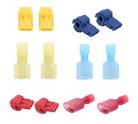 Akozon 120 Pares T Tap Tap con Conectores DE Conectores DE Terminal DE ELECTRICALES del ALIMENTO DE Plazo (Rojo Amarillo Azul)