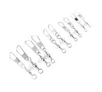 Akozon 120 Piezas A# Anillos de Barril de Latón Conector de Pesca, Resistente Al Acero Inoxidable de Alta Resistencia, Diseño a Presión Entrelazado para Pesca de Lubina y Agua Dulce