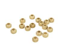 Akozon 18 Piezas de Engranajes de Clavijas de Ajuste de Metal con Agujero Hexagonal para Sintonizadores de Cuerdas de Guitarra Clásica 1:18 Relación de Engranajes