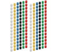 Akozon 180 PCS PRANBAJE Botón Conjunto de Cubierta de 6 Colores Botón de Tacto de Reemplazo de Plástico de ABS Redondo